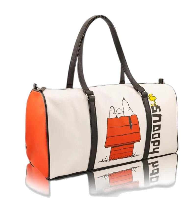 Peanuts Mini Duffle Bag for Kids, Small Travel Bag for Boys, Girls, Toddlers, Peanuts Overnight Bag for Sleepovers, School, Sports, or Weekend Trips, Ages 3+