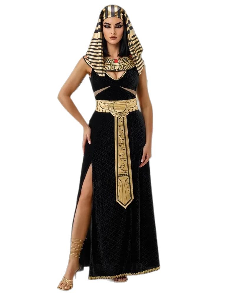 Spooktacular Creations Women's Black Cleopatra Costume with Cleopatra Accessories for Halloween