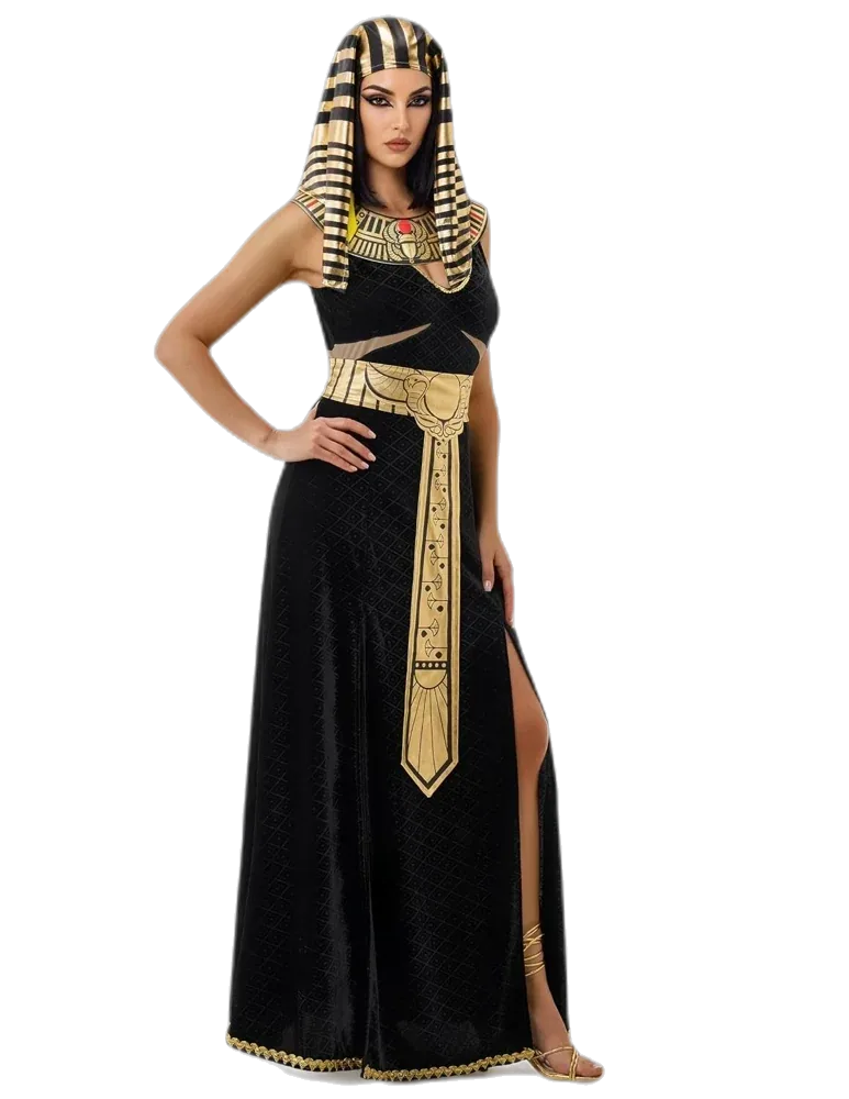 Spooktacular Creations Women's Black Cleopatra Costume with Cleopatra Accessories for Halloween