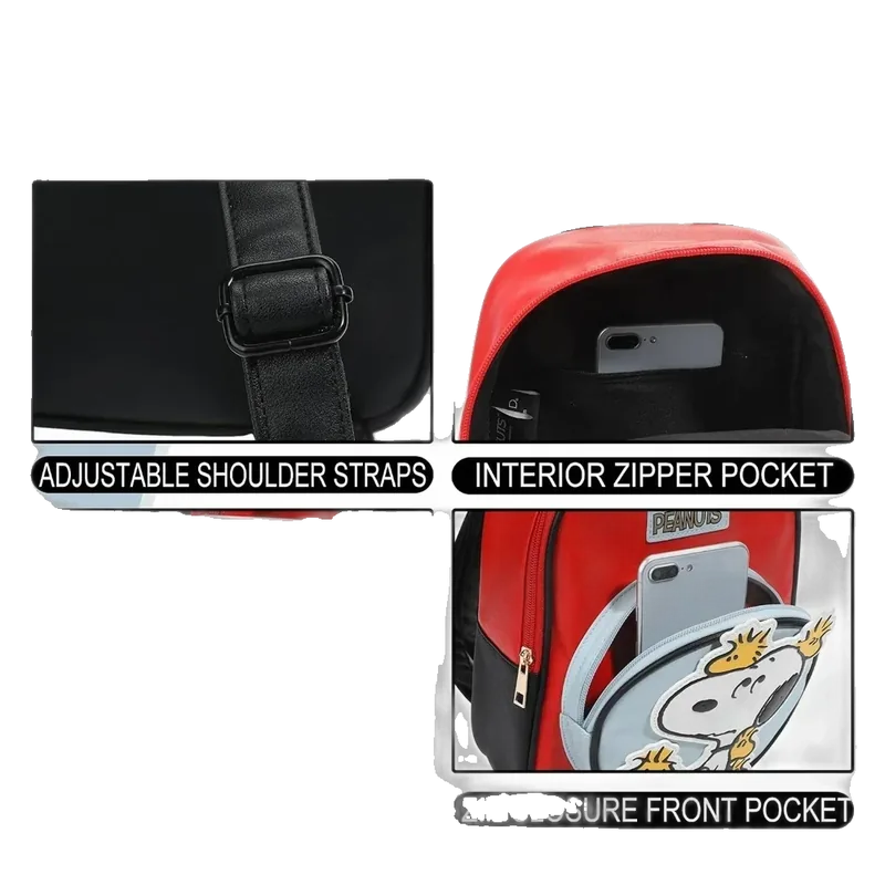 Bioworld Classic Peanuts Snoopy Mini Backpack, 10.04-Inch for Adults