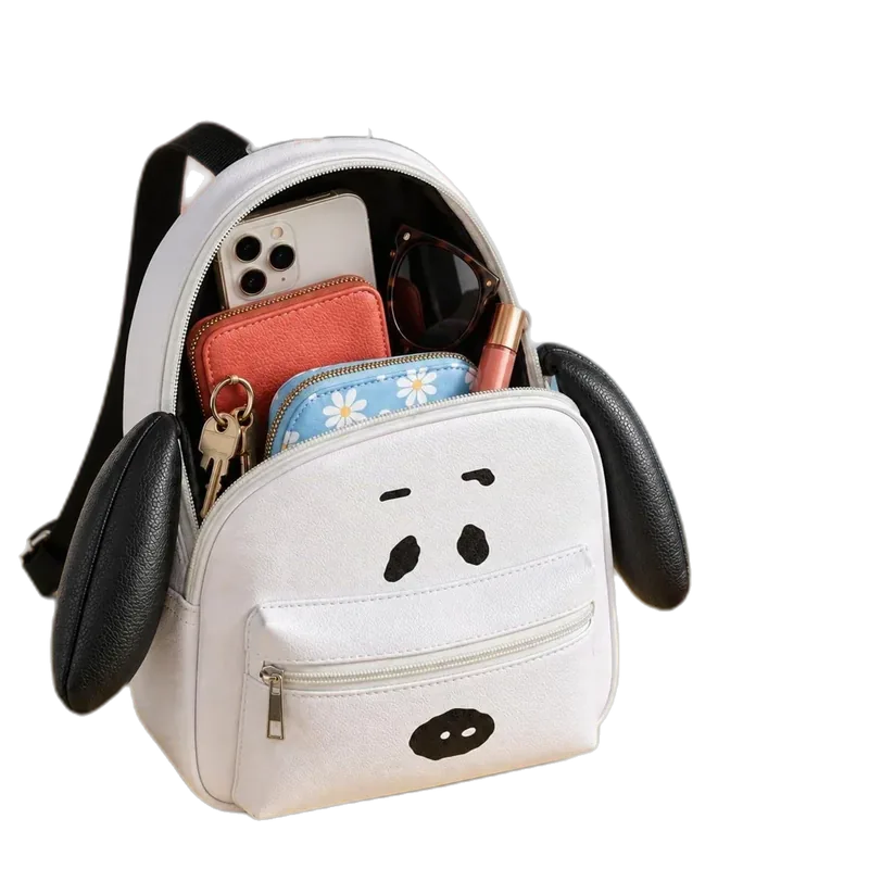 AI Accessory Innovations Peanuts Snoopy Joe Cool Mini Backpack Purse, 10.5 Inch Faux Leather
